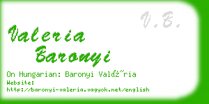 valeria baronyi business card